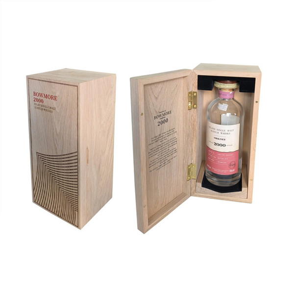 Whiskey oak wooden box supplier wholesale wooden gift box