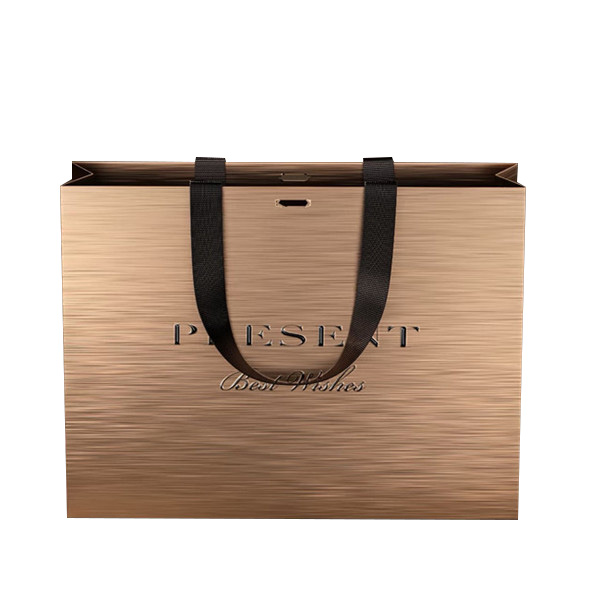 Paper Gift Bag with Metallic Feel Surface