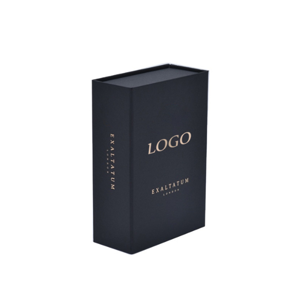 black luxury perfume box with foam insert and logo raw manufacturer